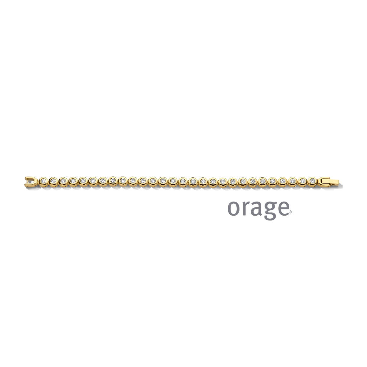 Orage Bracelet rivière acier doré BC132