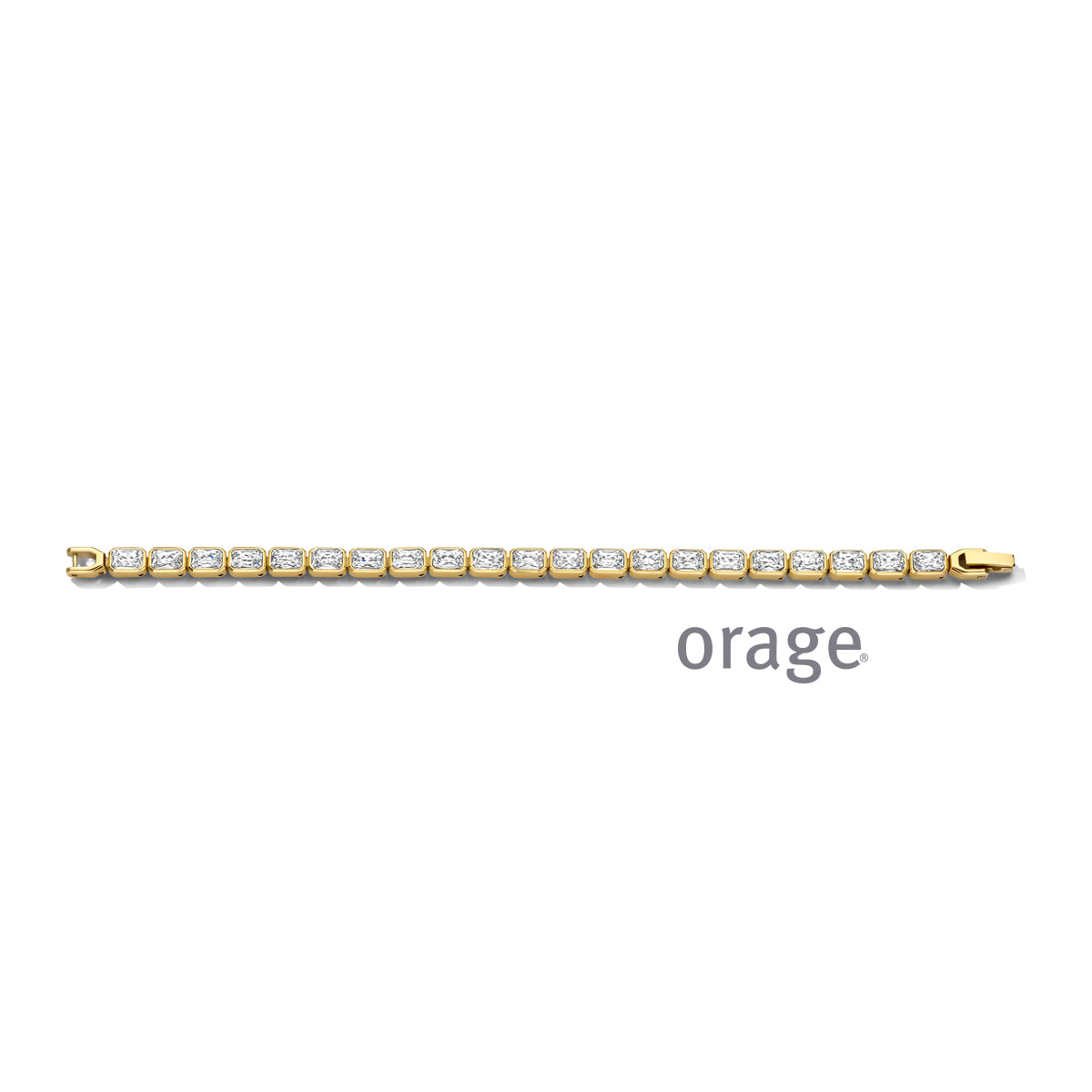 Orage Bracelet rivière acier doré BC134
