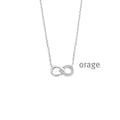 Orage Collier infini argent rhodié zircons BC137