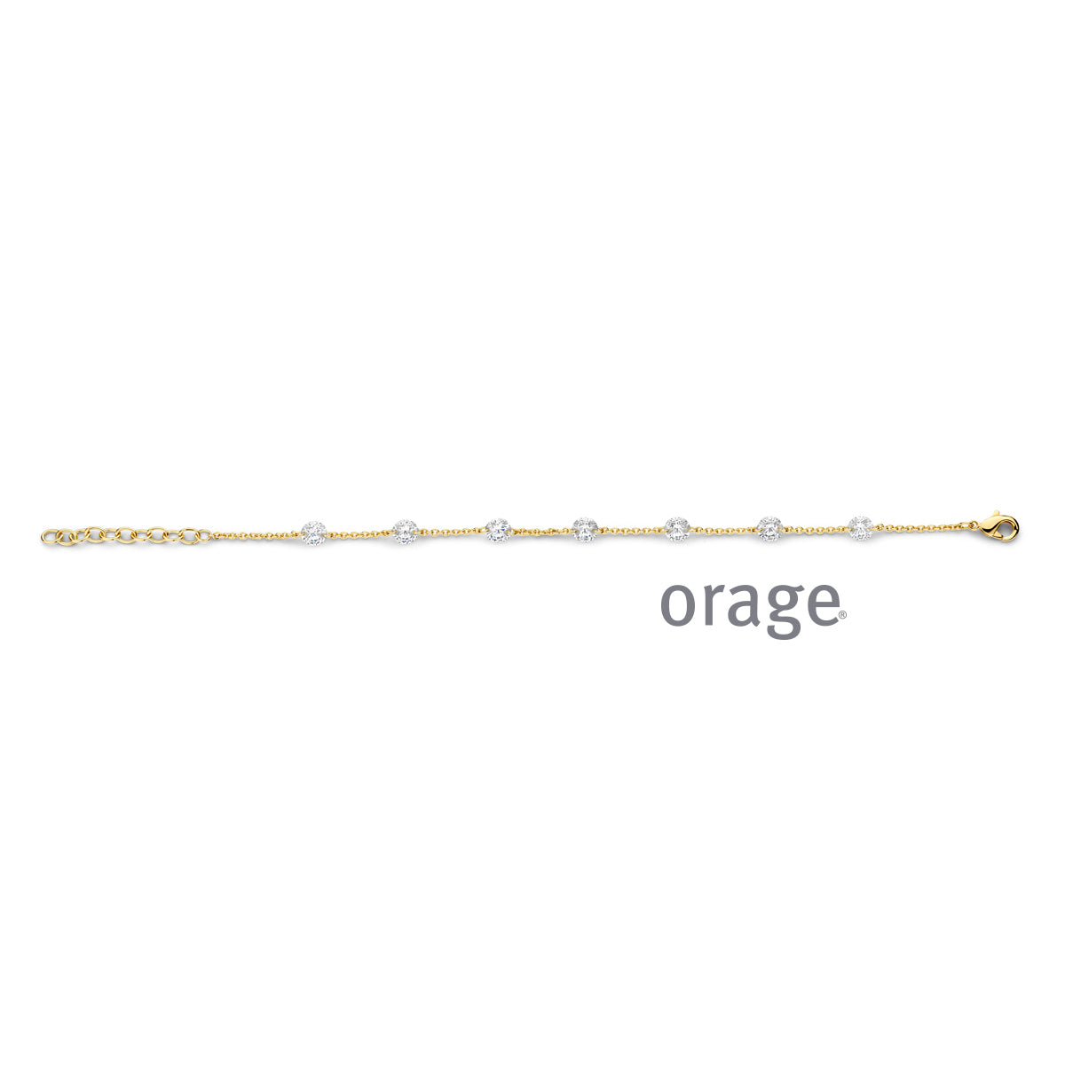 Orage Bracelet plaqué or zircons BC139