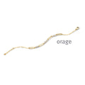 Orage Bracelet maillons ovales plaqué or zircons BC143