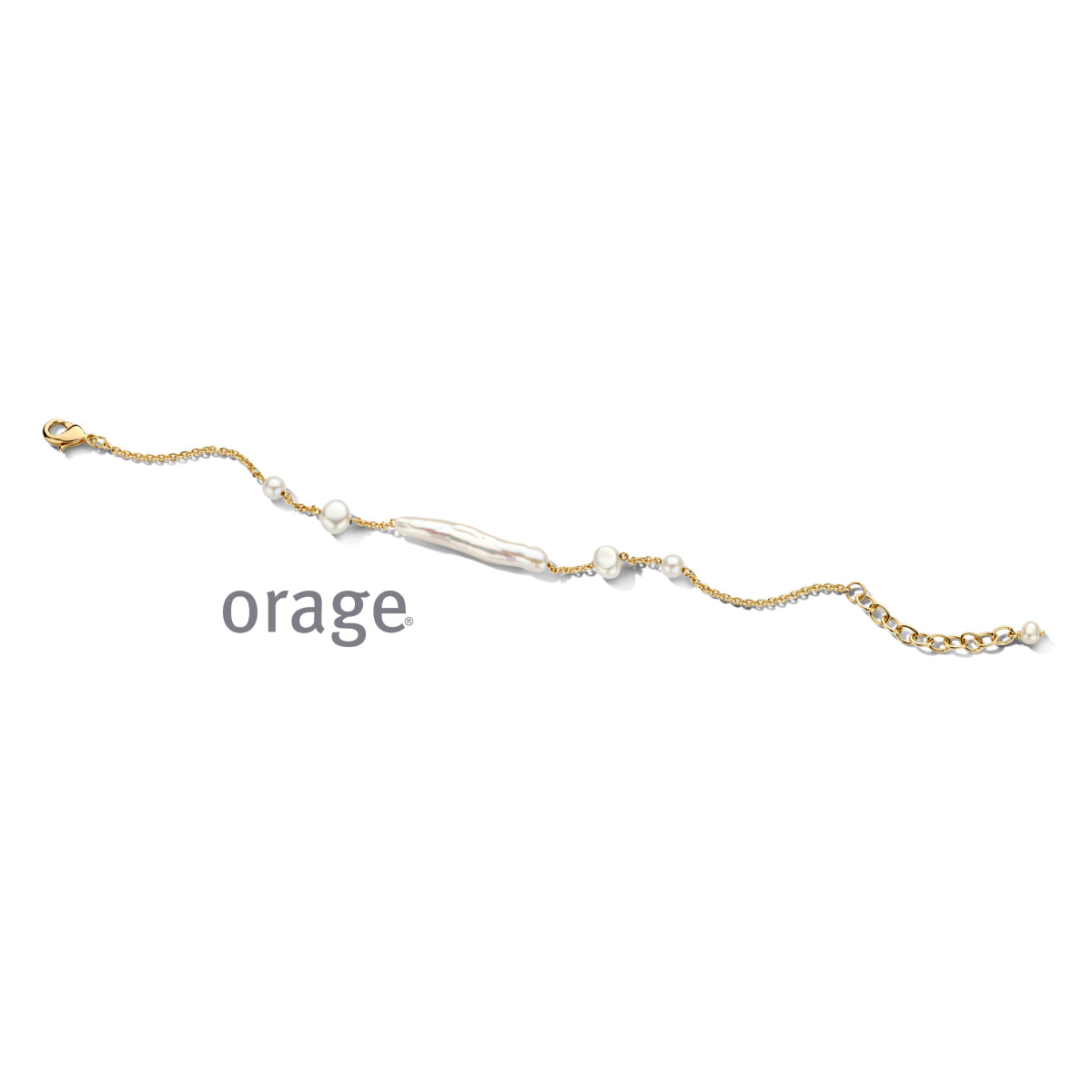 Orage Bracelet plaqué or à perles d'eau douce BC147