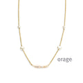 Orage Collier plaqué or à perles BC148