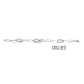 Orage Bracelet maillons ovales argent rhodié BC163