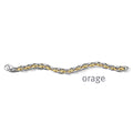 Orage Bracelet argent rhodié bicolore BC174