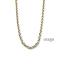 Orage Collier argent rhodié bicolore BC175