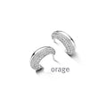 Orage Créoles demi-pavées argent rhodié zircons BC180