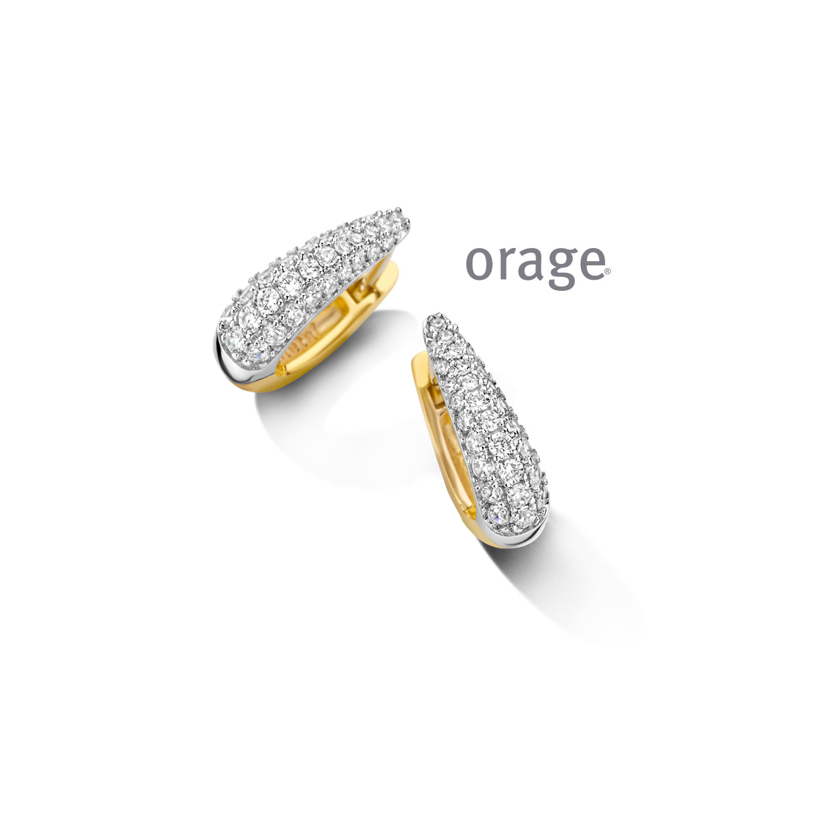 Orage Créoles pavées bicolores zircons BC181