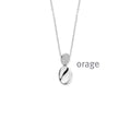 Orage Collier pavé deux ovales argent rhodié zircons BC188