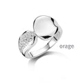 Orage Bague pavée argent rhodié zircons BC189