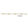 Orage Bracelet trois ovales plaqué or zircons BC191