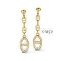 Orage Boucles d'oreilles pendantes plaqué or BC193
