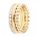 Bronzallure Set Of 3 Rings W Cz Gemstone WSBZ00283Y.WY-16