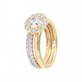 Bronzallure Set Of 2 Shiny Textured Cz Ring WSBZ00509Y.Y-10