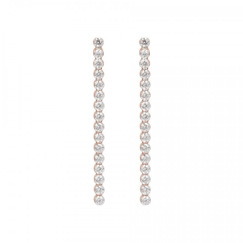 Bronzallure Tennis Sparkle Earrings White Cz WSBZ00598.WR