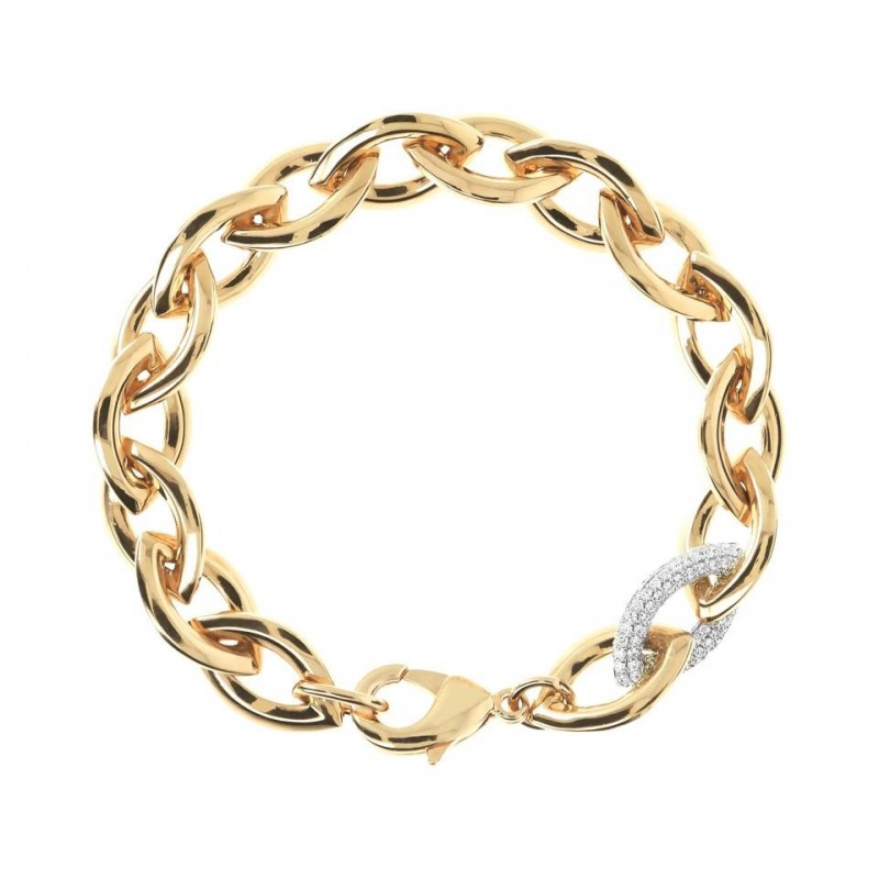 Bronzallure Shiny Marquise Link Brac W Cz Ge WSBZ01038Y.WY