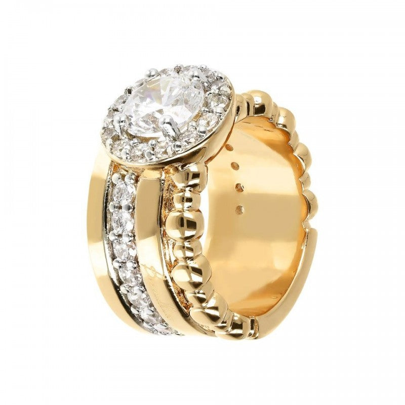 Bronzallure Shiny Cz Gemstone Ring White Cz WSBZ01219Y.WR-16