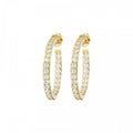 Bronzallure Hoop Earrings W Cz White Cz WSBZ01277Y.Y
