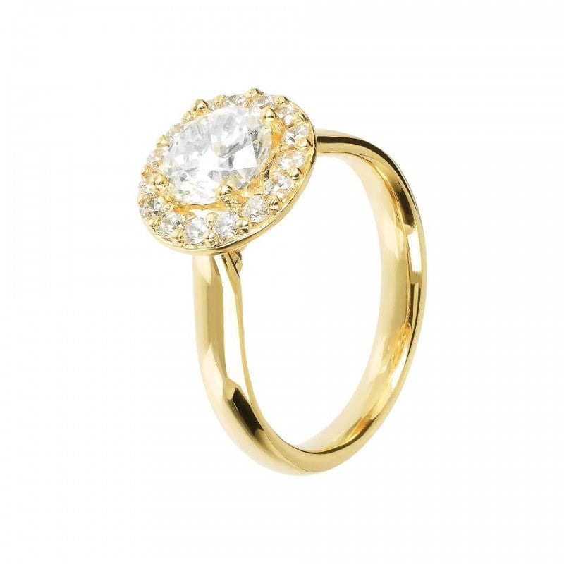 Bronzallure Cz Gemstone Ring White Cz WSBZ01284Y.Y-18