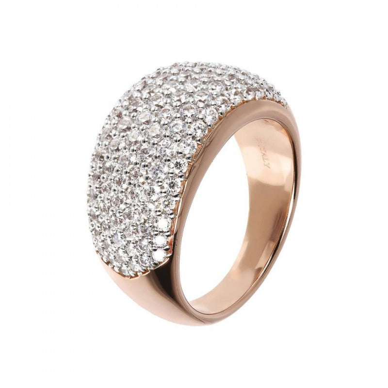 Bronzallure Shiny Cz Gemstone Ring White Cz WSBZ01402.W-14