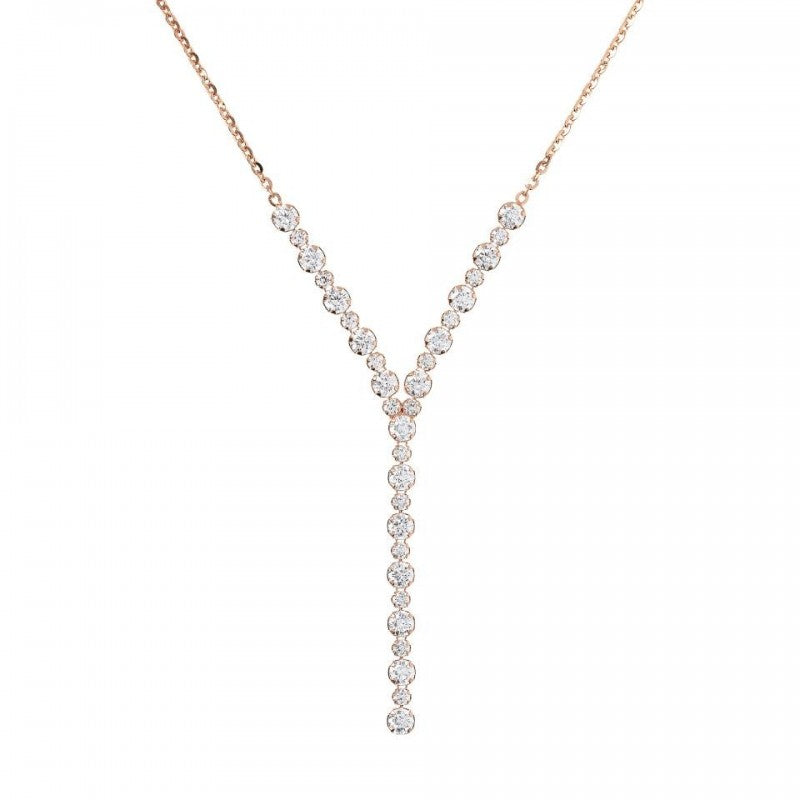 Bronzallure Tennis Gemstone Lariat Necklace WSBZ01597.W