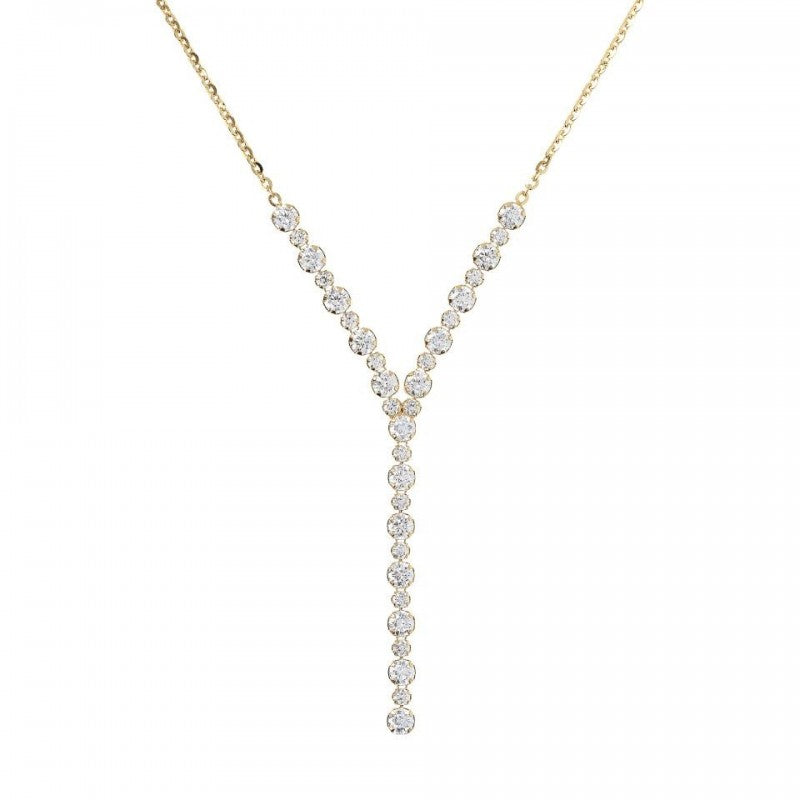 Bronzallure Tennis Gemstone Lariat Necklace WSBZ01597Y.Y