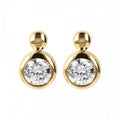 Bronzallure Golden Polished Earrings With Cz WSBZ01802Y.Y