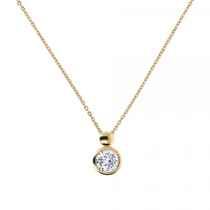 Bronzallure Polished Slide Cz Accent Necklac WSBZ01805Y.Y