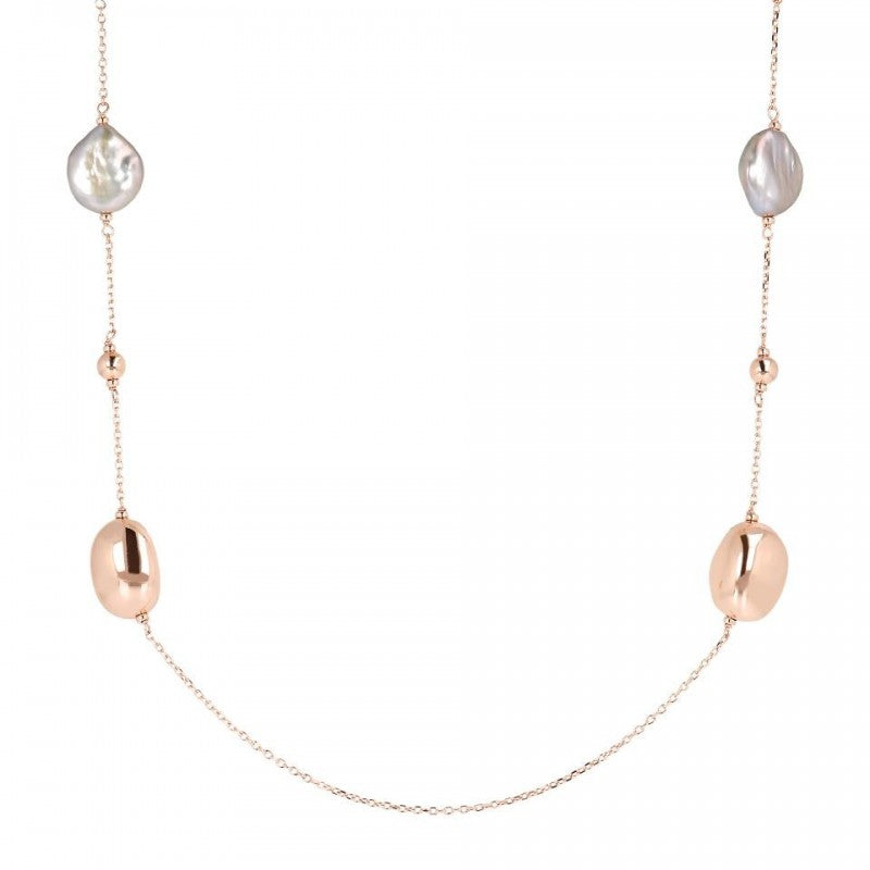 Bronzallure D C Chain Wgrey Baroque Pearlpol WSBZ01813.GPRL