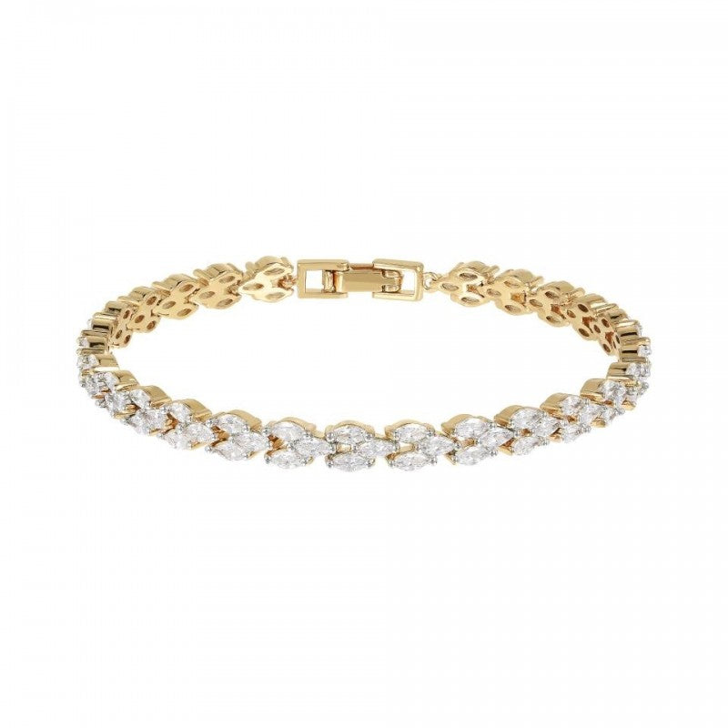 Bronzallure Golden Cz Gemstone Tennis Bracel WSBZ01855Y.W
