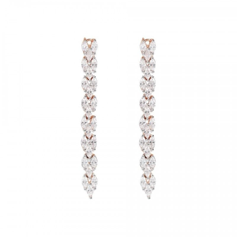 Bronzallure Cz Gemstone Tennis Earrings Whit WSBZ01858.W
