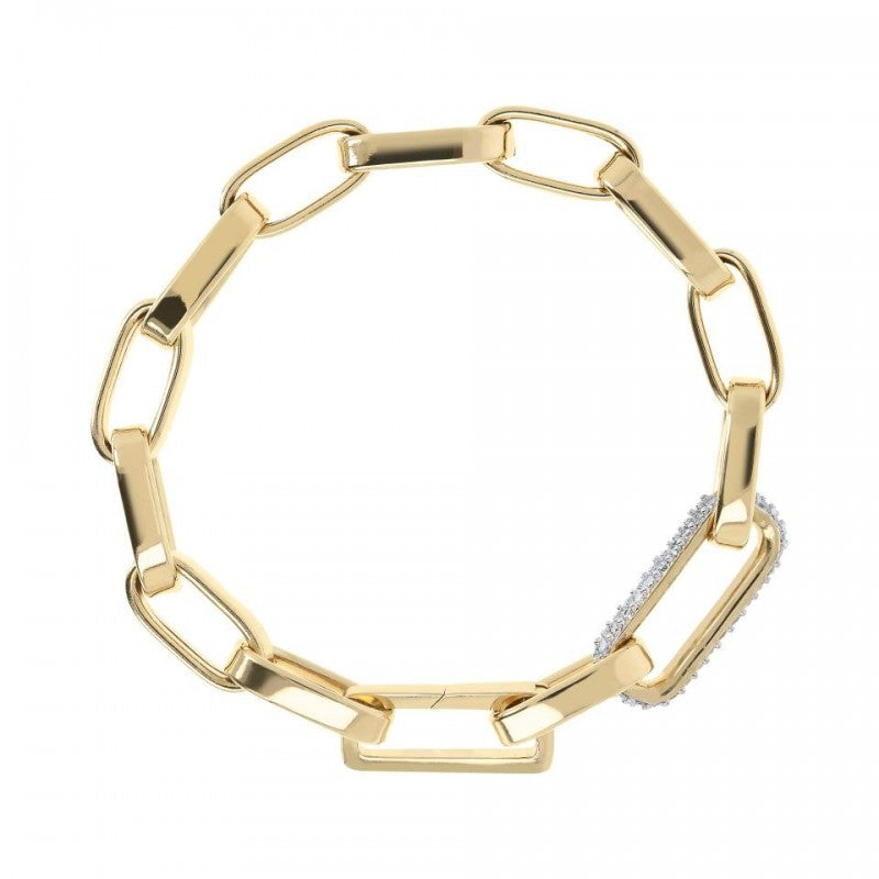 Bronzallure Golden Polished Oval Link W Cz B WSBZ01871Y.W