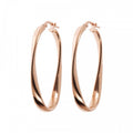 Bronzallure Polished Twisted Oval Hoop Earri WSBZ01877.R