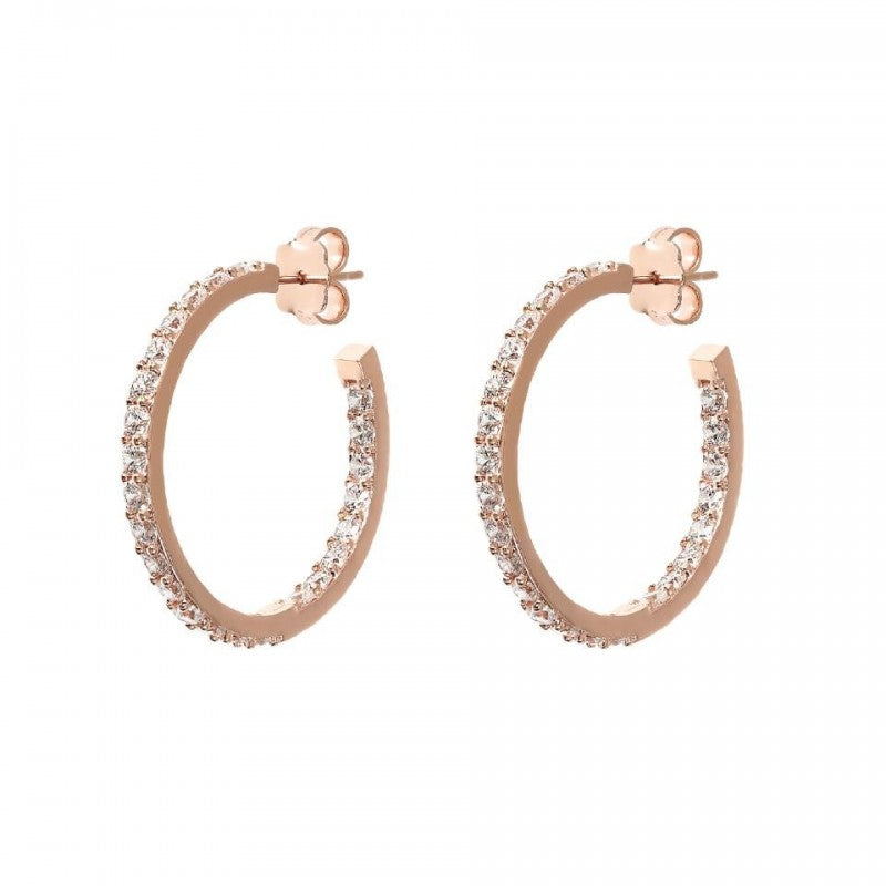 Bronzallure Cz Half Hoop Earrings WSBZ01935.W