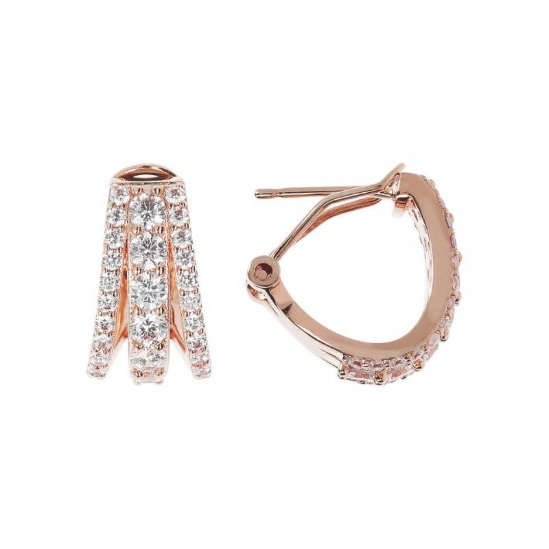 Bronzallure Mini Hoop Earring Three Strand C WSBZ01981.W