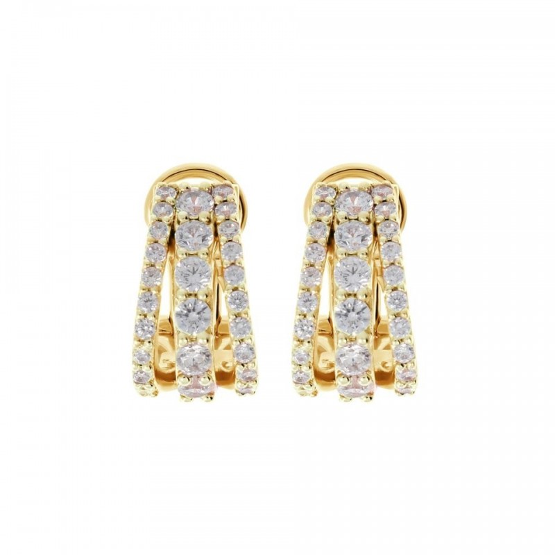 Bronzallure Mini Hoop Earring Three Strand C WSBZ01981Y.Y