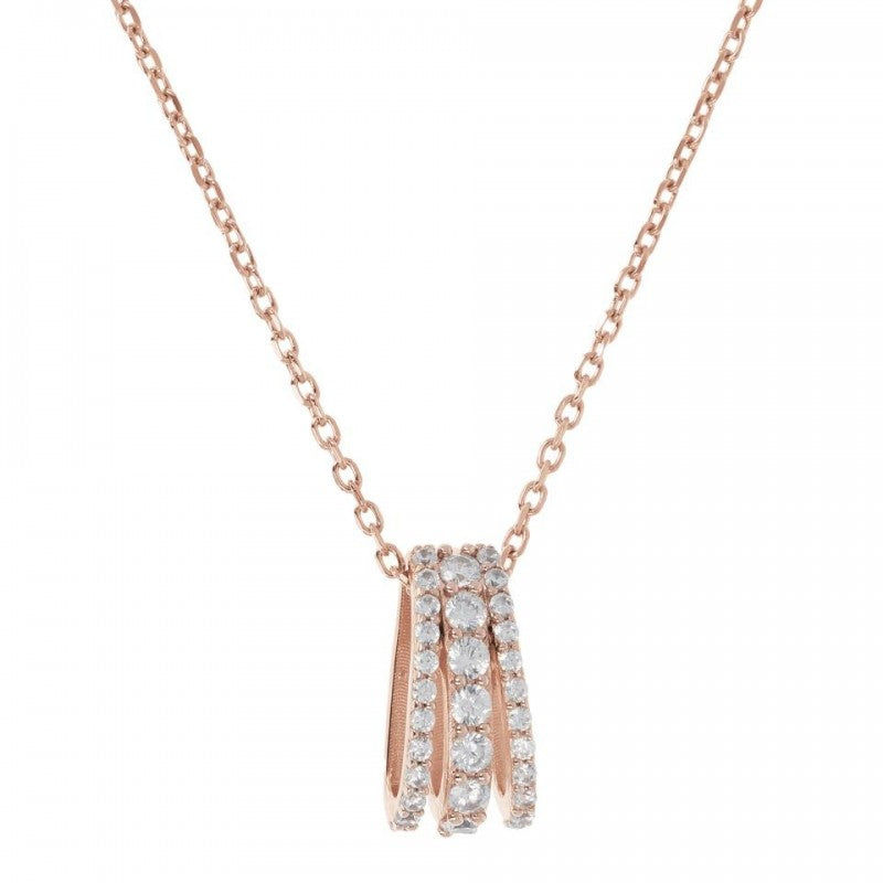 Bronzallure Necklace With Three Strands Cz P WSBZ01982.W