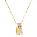Bronzallure Necklace With Three Strands Cz P WSBZ01982Y.Y