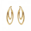 Bronzallure Two Strands Oval Hoop Earrings WSBZ02045Y.Y