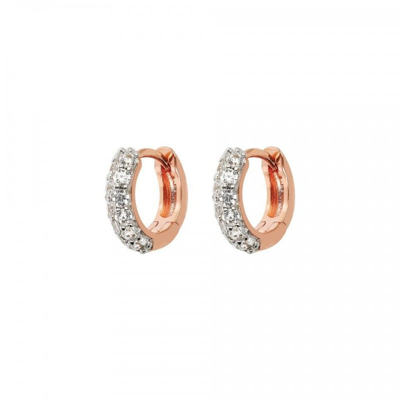 Bronzallure Little Hoop Huggies With Cz WSBZ02159.WHITE