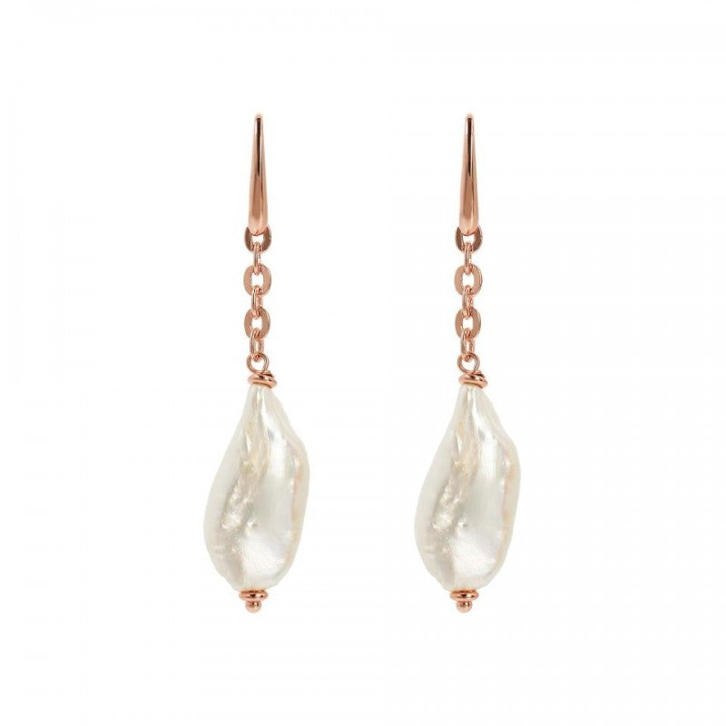 Bronzallure Pendant Earrings With Baroque Pe WSBZ02176.WPRL