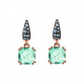 Bronzallure Earring With Cushion Random Cut WSBZ02182.GREEN