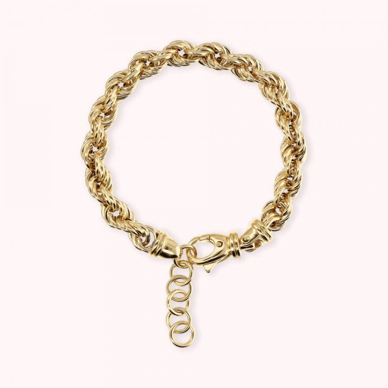 Bronzallure Golden Bracelet With Rope Chain WSBZ02187Y.YG