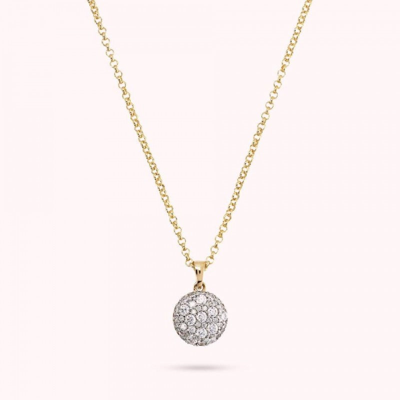 Bronzallure Golden Cz Gemstone Round Pendant WSBZ02257Y.WR