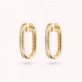 Bronzallure Golden Oval Hoop With Princess C WSBZ02264Y.WR