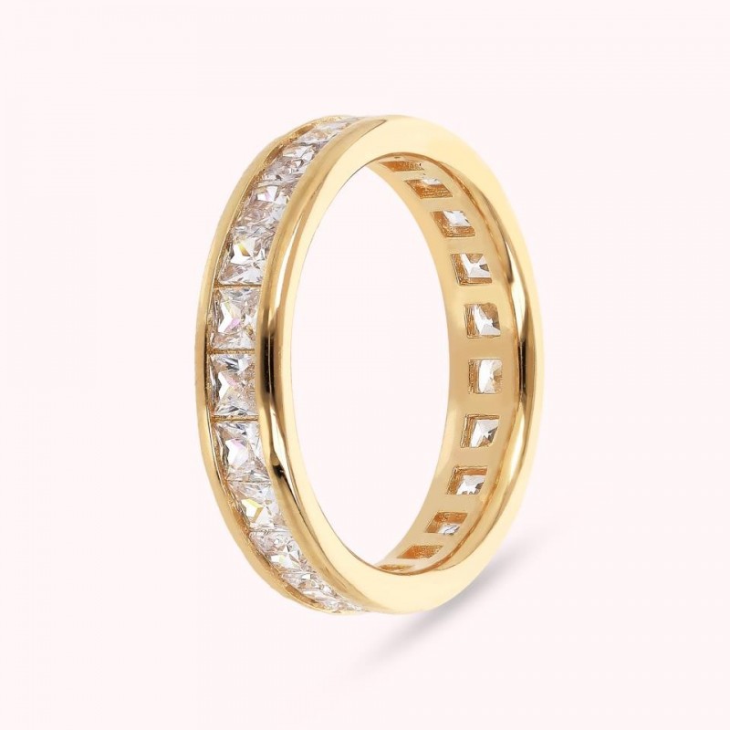 Bronzallure Golden Oval Ring With Princess C WSBZ02265Y.WR-14