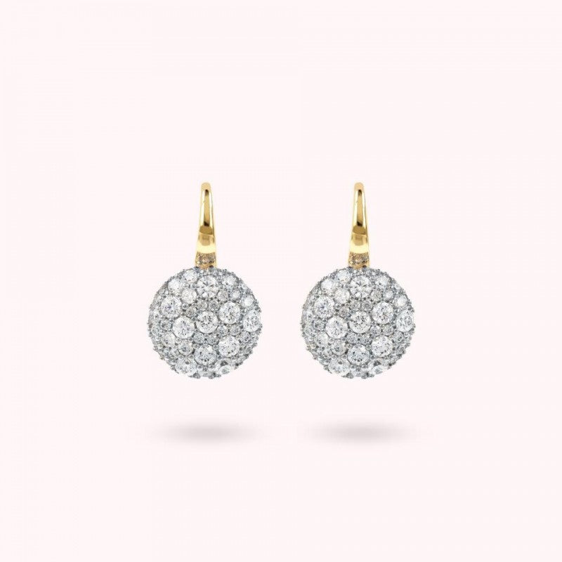 Bronzallure Golden Earring With Mixed Pave C WSBZ02268Y.WR