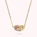 Bronzallure Golden Heart Necklace With Cz Fo WSBZ02280Y.YG