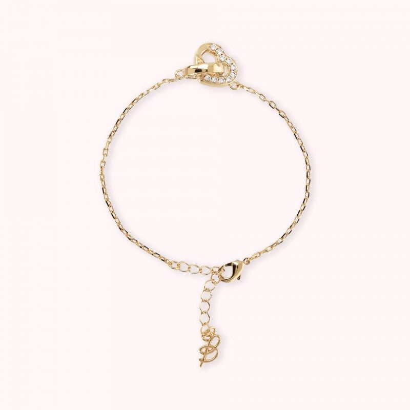 Bronzallure Golden Bracelet Heart With Cz Fo WSBZ02281Y.YG