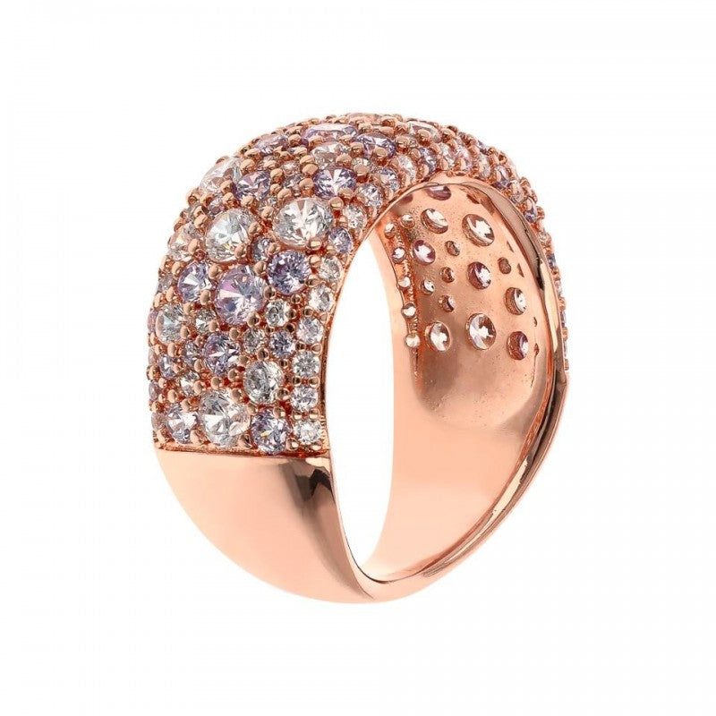 Bronzallure Ring With Pave Surface And Paste WSBZ02331.WH-LA-22